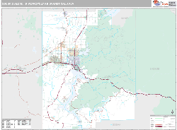 Coeur d'Alene Metro Area Wall Map Premium Style 2024